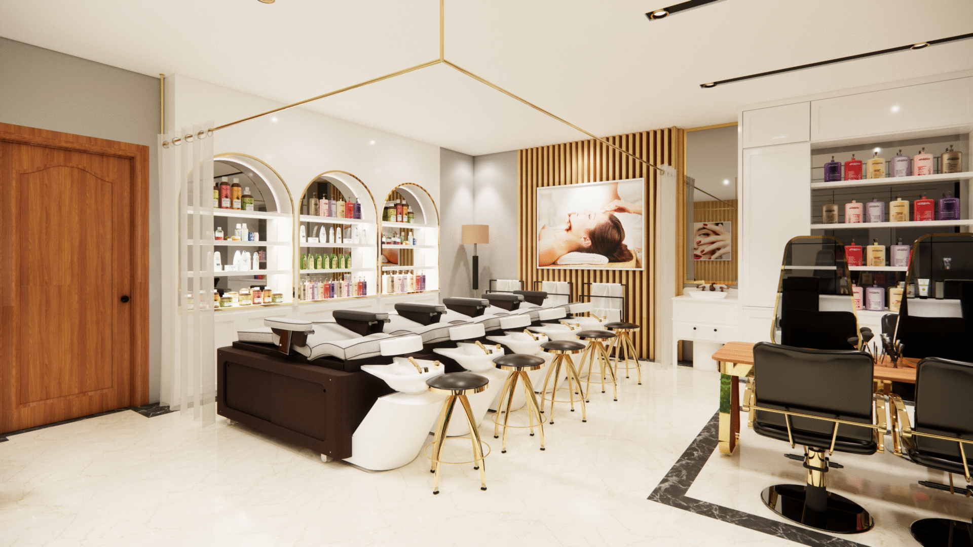 spa and salon interiors